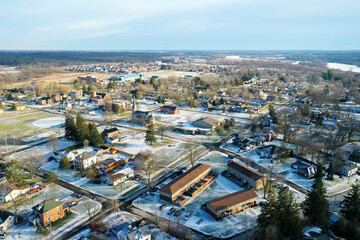 Obraz premium Aerial view of Cayuga, Ontario, Canada