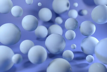 Glass balls 3d illustration