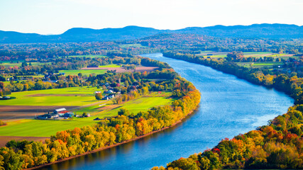 landscape with a river,Connecticut River 