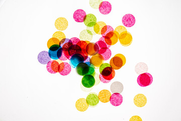 paper circles on the white background