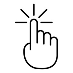 Tap Gesture Flat Icon Isolated On White Background