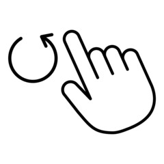 Obraz premium 2x Rotate Flat Icon Isolated On White Background