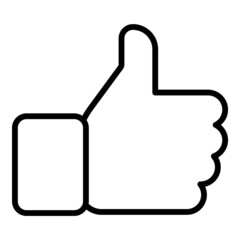 Like Rate Hand Gesture Flat Icon Isolated On White Background