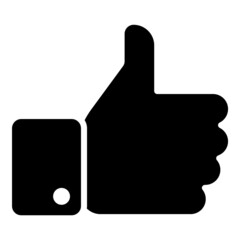 Like Rate Hand Gesture Flat Icon Isolated On White Background