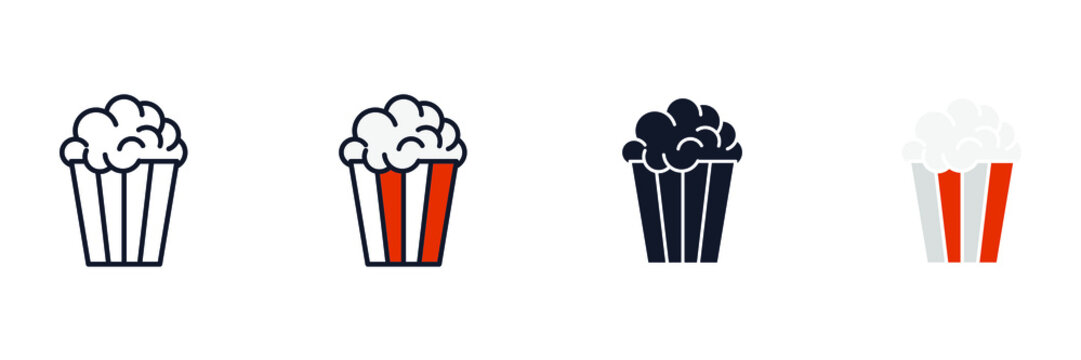 Popcorn icon symbol template for graphic and web design collection logo vector illustration