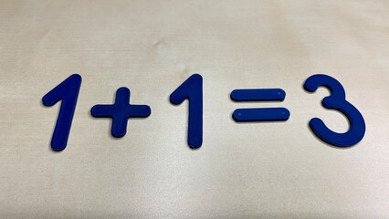 Plastic numbers and figures for the development of the child's intelligence, simple operations with...