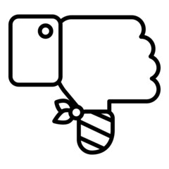 Bandage Finger Dislike Flat Icon Isolated On White Background