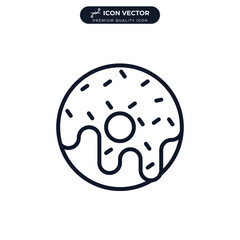 Donut icon symbol template for graphic and web design collection logo vector illustration