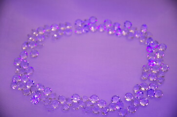 Color background. A vignette of crystals.. Holiday template.