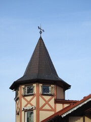 Vane on a roof of villa