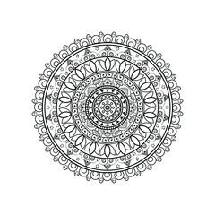 Black and white abstract pattern, mandala. Vector design template for art.vector in illustration