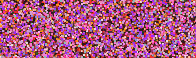 Surface_2 made of multi-colored cubes, paving stones in Vaporwave retro style.