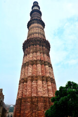 Qutb Minar, Qutab Minar - tallest brick minaret in New Delhi, India