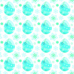 Seamless texture. Backgrounds with Easter eggs. For the Easter holiday, a pattern of bright eggs. Repeating pattern for printing on paper and fabric.