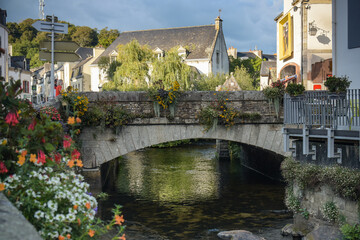 View on the village of Pont Aven in finistere