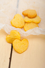 heart shaped shortbread valentine cookies