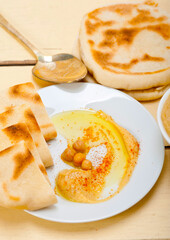 Hummus with pita bread