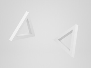 Abstract background with triangles pyramids on a gray background