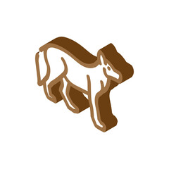wolf animal isometric icon vector. wolf animal sign. isolated symbol illustration