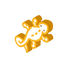 lizard animal isometric icon vector. lizard animal sign. isolated symbol illustration