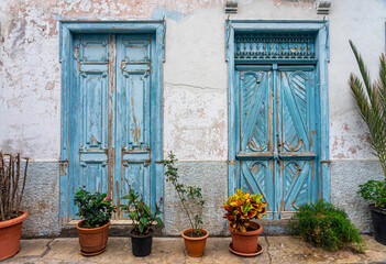 VALLE GRAN REY, LA GOMERA, Kanarische Inseln: Der pittoreske Ortsteil, Künstlerdorf El Guro mit seinen bunten Häusern und tollen alten Türen
