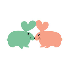 lovebirds bunnies