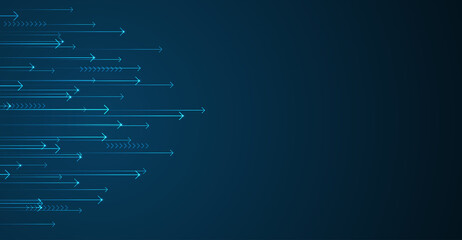 Abstract arrow direction. Technology background