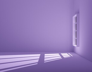 3D render illustration concept of a new house on a purple background