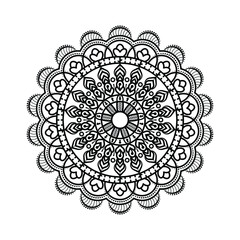 flower mandala in white background, vintage luxury mandala vector illustration design
