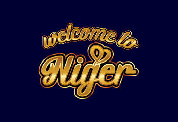Fototapeta premium Welcome To Niger. Word Text Creative Font Design Illustration. Welcome sign