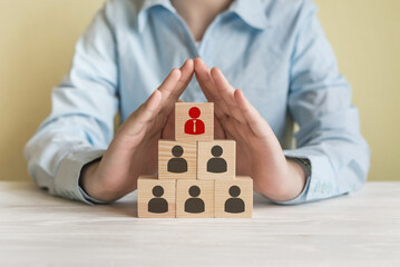 Human resource management and recruitment business concept.