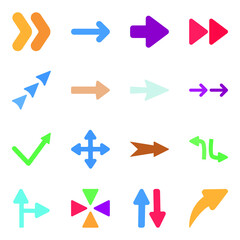 Pack of Arrows Flat Icons

