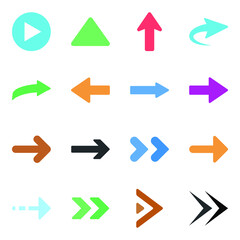 Pack of Arrows Flat Icons

