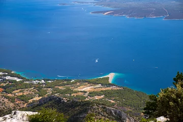 Cercles muraux Plage de la Corne d'Or, Brac, Croatie Golden Horn Beach, Zlatni Rat, Golden Cape, côte sud de l& 39 île croate de Brač, dans la région de la Dalmatie