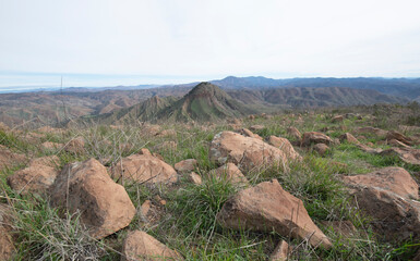 Fototapeta na wymiar El General Mountain, near Rosarito Beaches, Baja California 