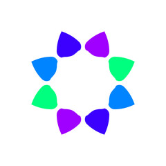 abstract modern symbol flat element