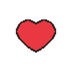 Pixel art red heart