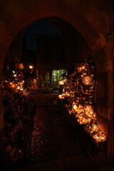 Mosque in Al Moez Street, Cairo The city night, Egypt