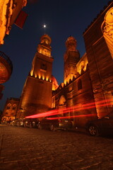 Mosque in Al Moez Street, Cairo The city night, Egypt