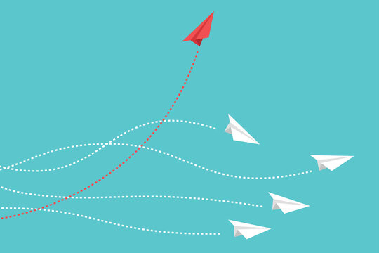 Think differently concept. Leadership and success concept