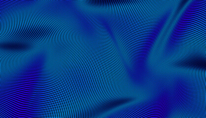 Abstract gradient wave of particles. Digital background. Futuristic vector illustration.