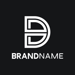 Simple Letter D or DD Monogram Logo Vector