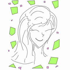 a woman drawing artwork