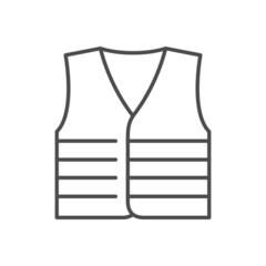 Safety vest line outline icon