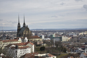 Fototapeta na wymiar View of Brno Cathedral of St. Peter & Paul