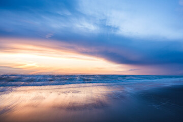 abstract seascape at sunset