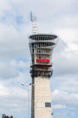 Buenos Aires international Airport terminal. Air traffic control tower
