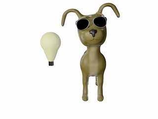 Dog and Sunglasses and Idea
