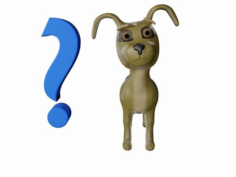 Dog And Question Mark