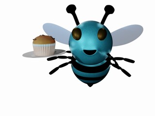 Blue Bee and Muffin